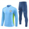 Sudadera De Entrenamiento Manchester City Cremallera De Cuarto 2024-25 Azul - Hombre